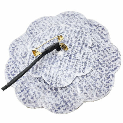 Chanel Gray Vinyl Camellia