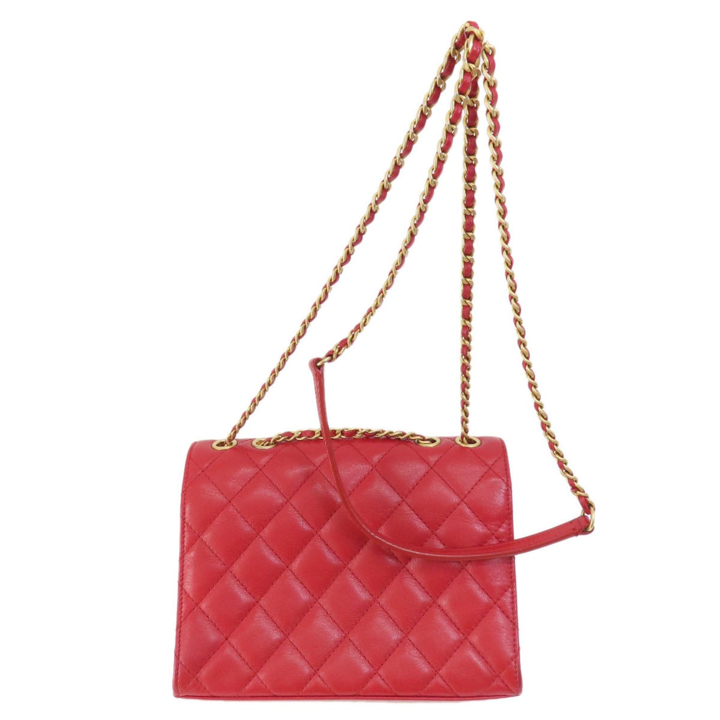 Chanel Red Leather Flap Bag
