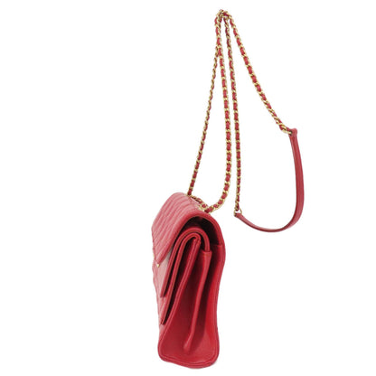 Chanel Red Leather Flap Bag