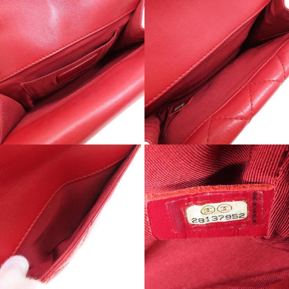 Chanel Red Leather Flap Bag