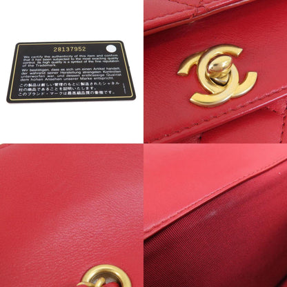 Chanel Red Leather Flap Bag