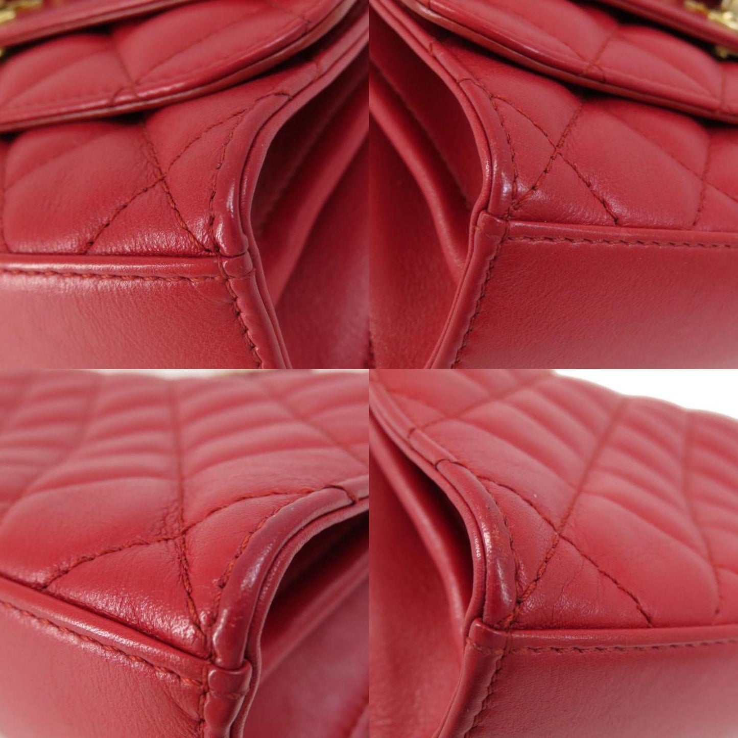 Chanel Red Leather Flap Bag