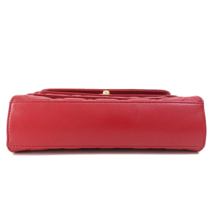 Chanel Red Leather Flap Bag