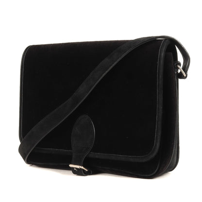 Saint Laurent Black Velvet Shoulder