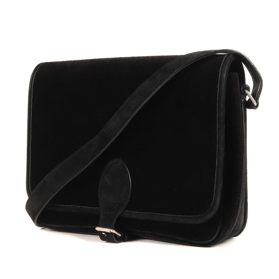 Saint Laurent Black Velvet Shoulder
