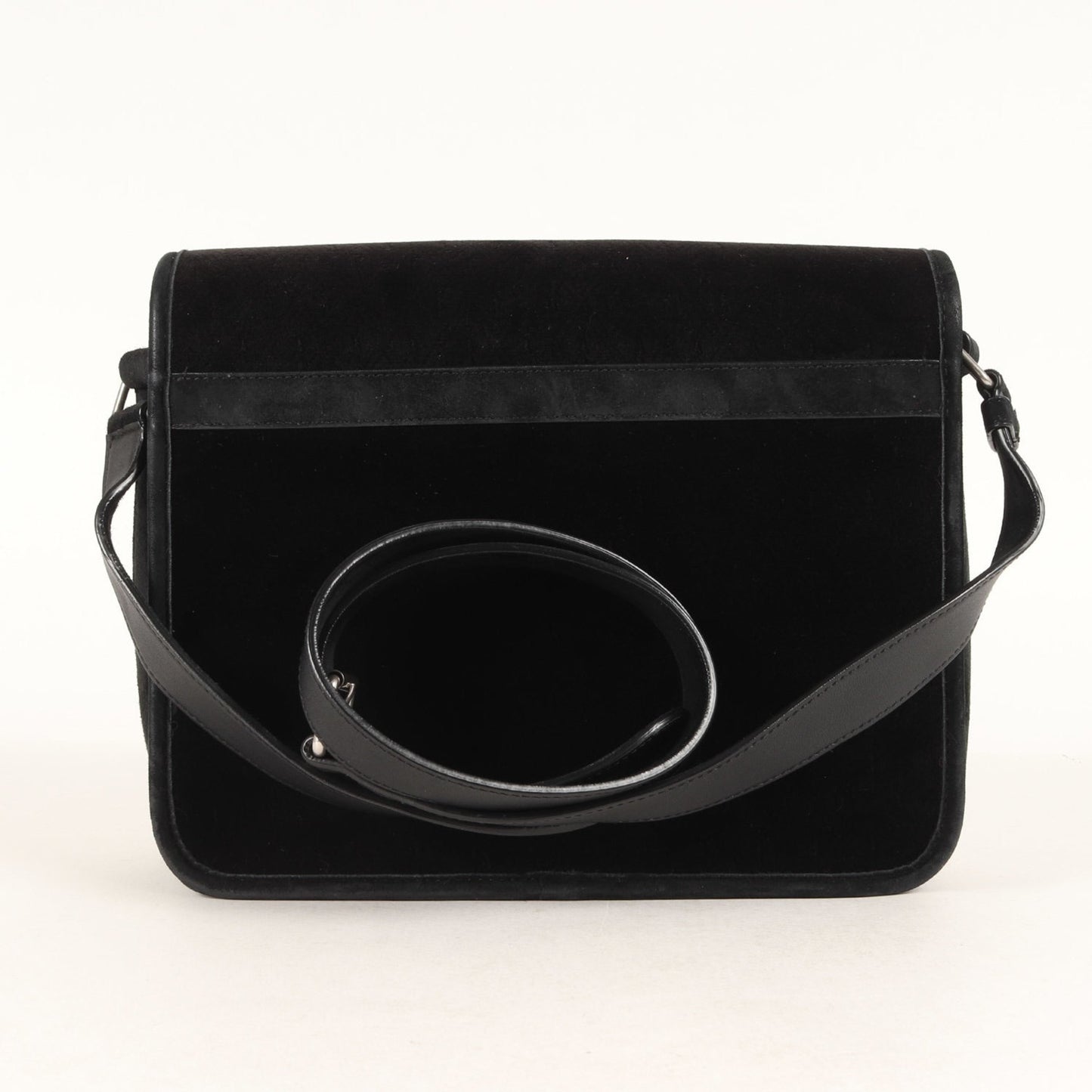 Saint Laurent Black Velvet Shoulder
