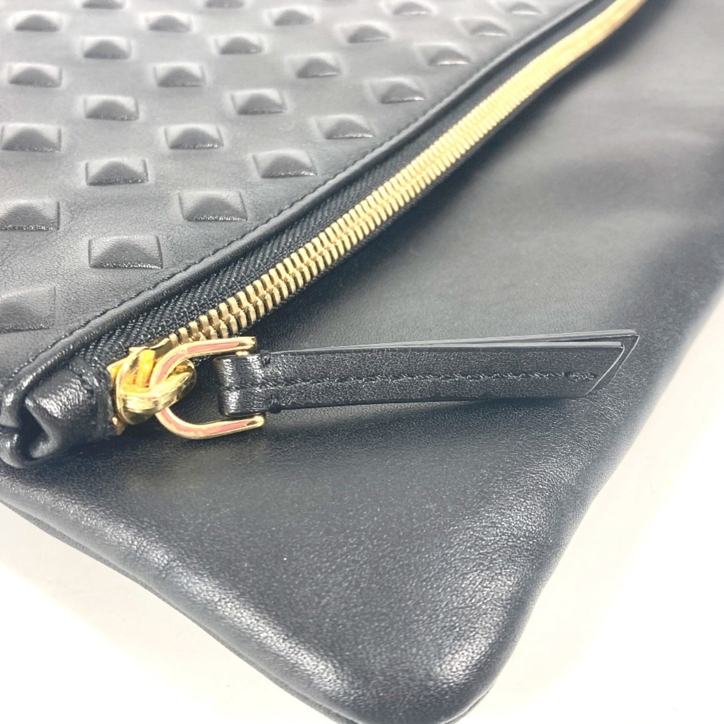 Mcm Black Leather Clutch