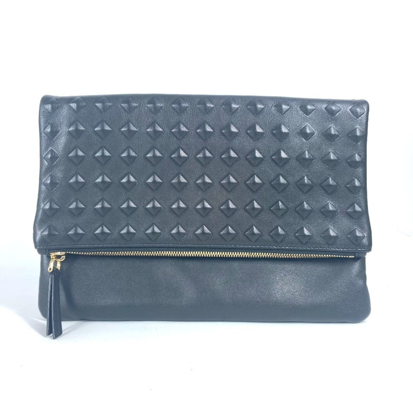 Mcm Black Leather Clutch