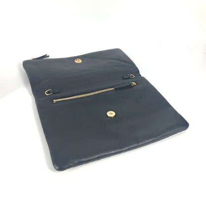 Mcm Black Leather Clutch