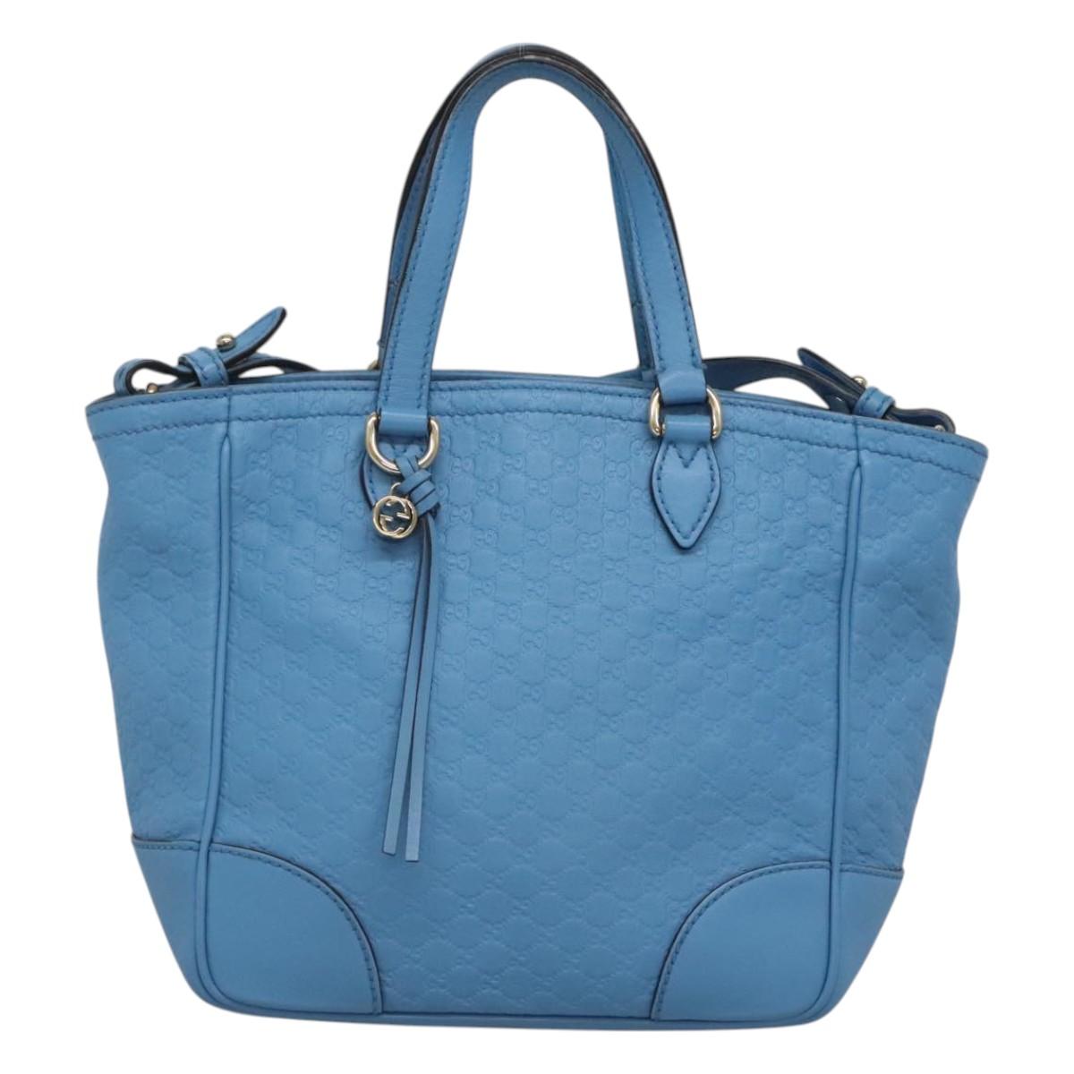 Gucci Blue Leather Micro Guccissima