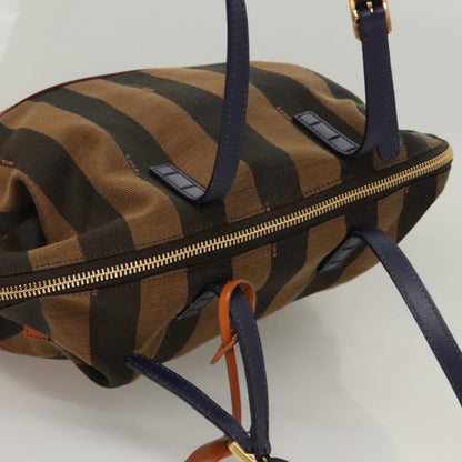 Fendi Brown Canvas Pequin