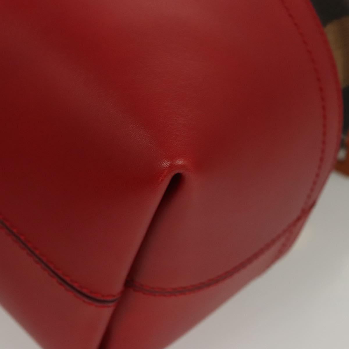 Fendi Brown Canvas Pequin