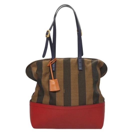 Fendi Brown Canvas Pequin