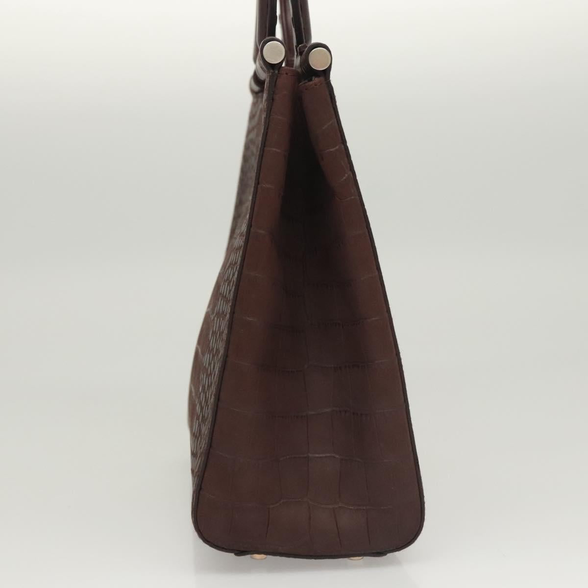 Salvatore Ferragamo Brown Leather Iconic Top Handle