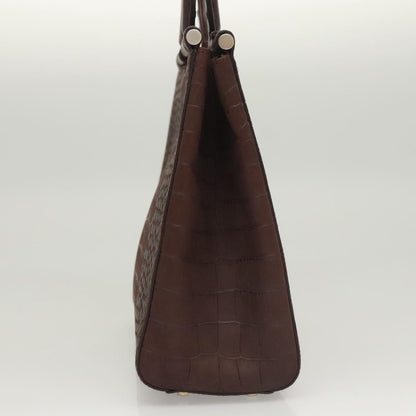 Salvatore Ferragamo Brown Leather Iconic Top Handle
