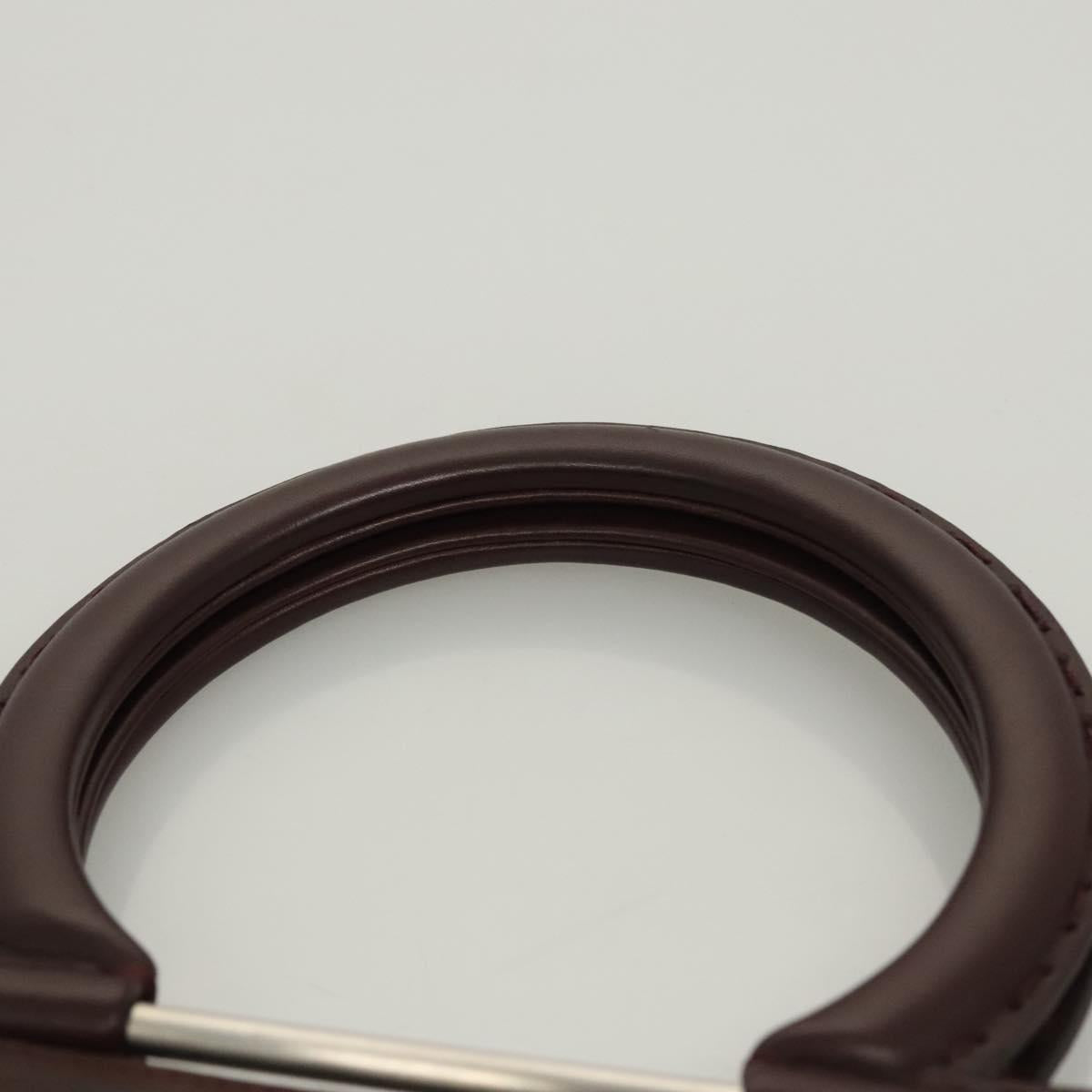 Salvatore Ferragamo Brown Leather Iconic Top Handle