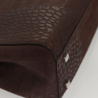 Salvatore Ferragamo Brown Leather Iconic Top Handle