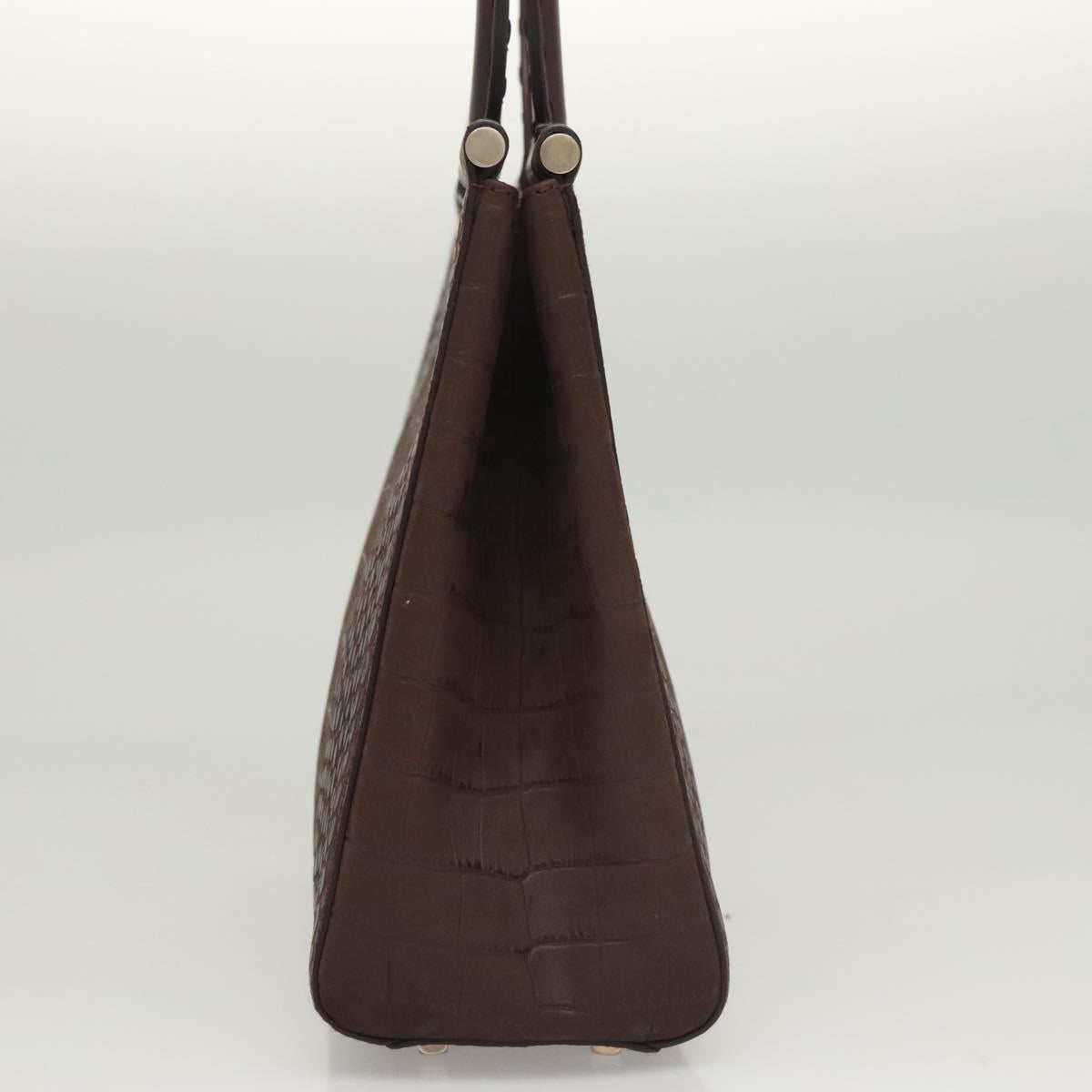 Salvatore Ferragamo Brown Leather Iconic Top Handle