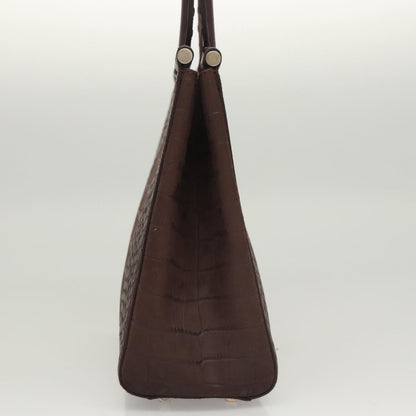 Salvatore Ferragamo Brown Leather Iconic Top Handle