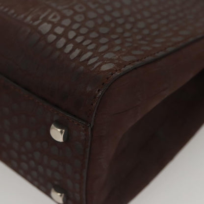 Salvatore Ferragamo Brown Leather Iconic Top Handle