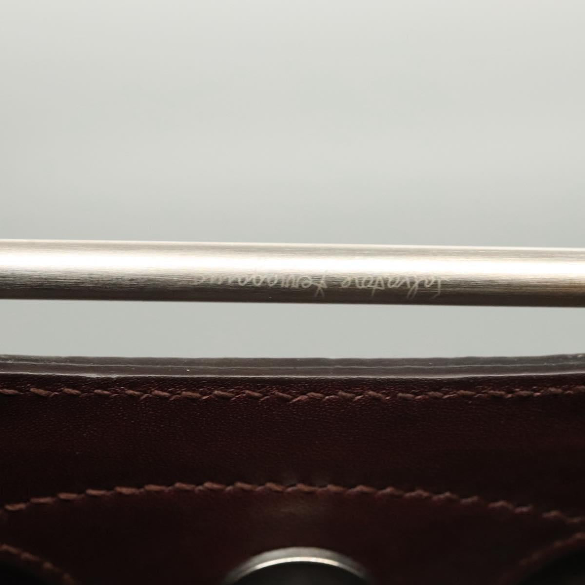 Salvatore Ferragamo Brown Leather Iconic Top Handle
