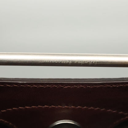Salvatore Ferragamo Brown Leather Iconic Top Handle