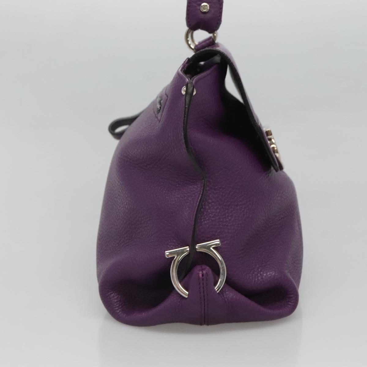 Salvatore Ferragamo Purple Leather Sofia