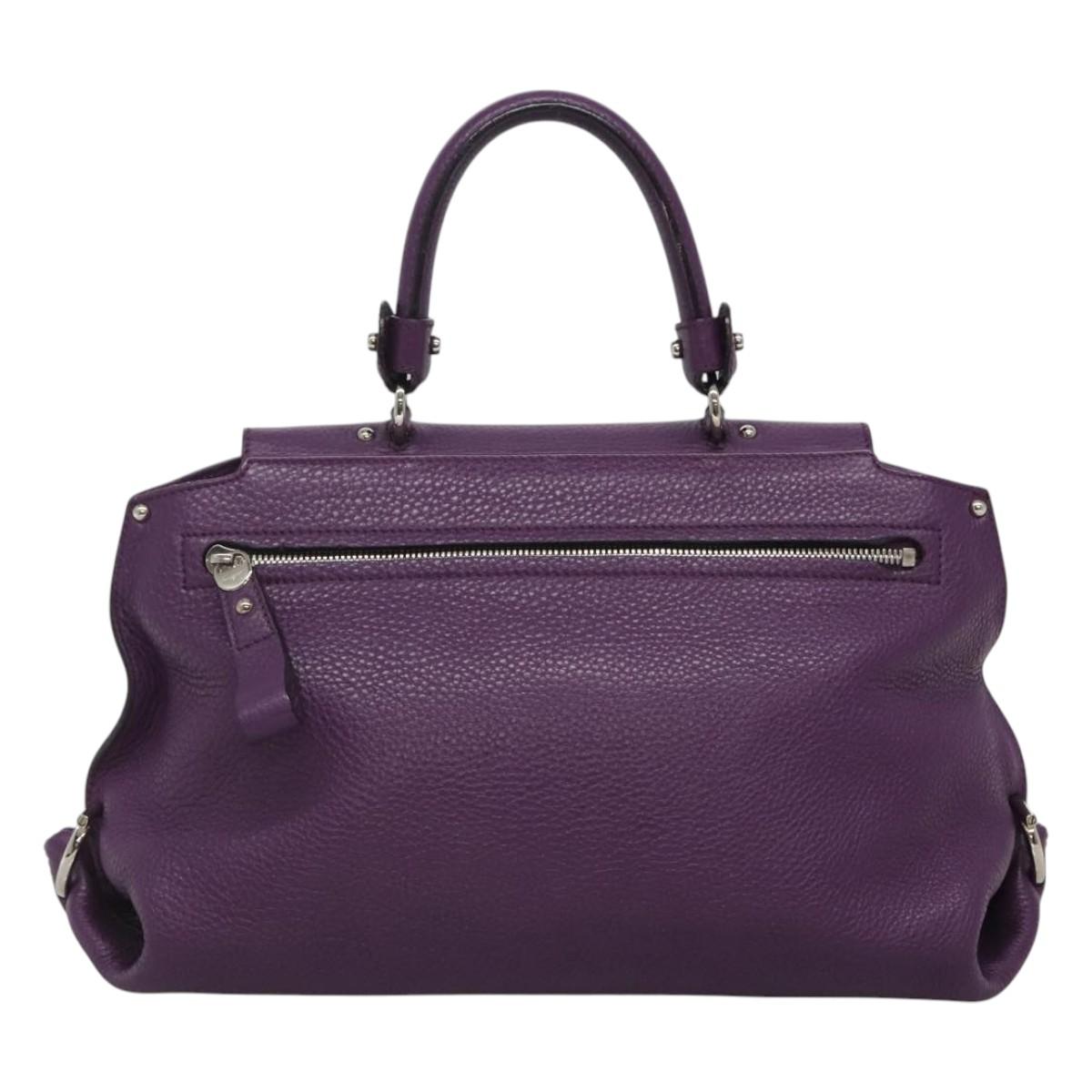 Salvatore Ferragamo Purple Leather Sofia
