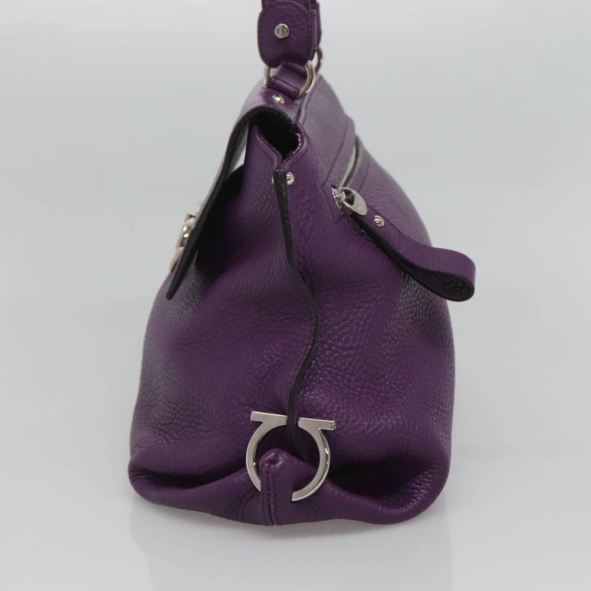 Salvatore Ferragamo Purple Leather Sofia