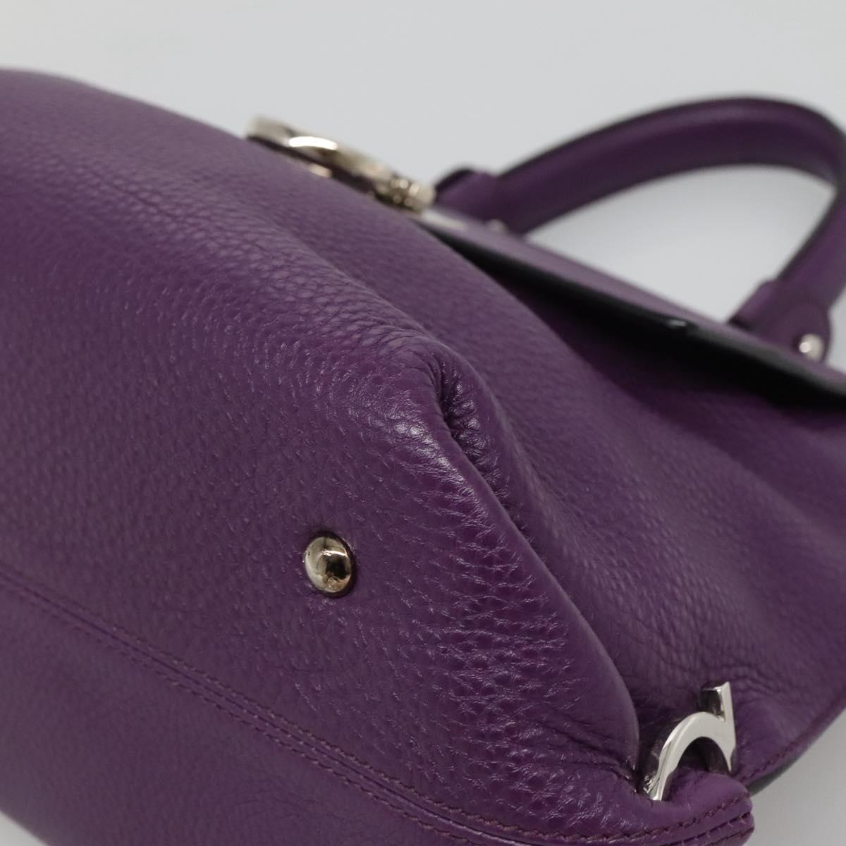 Salvatore Ferragamo Purple Leather Sofia
