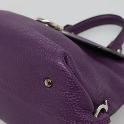 Salvatore Ferragamo Purple Leather Sofia
