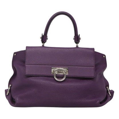 Salvatore Ferragamo Purple Leather Sofia