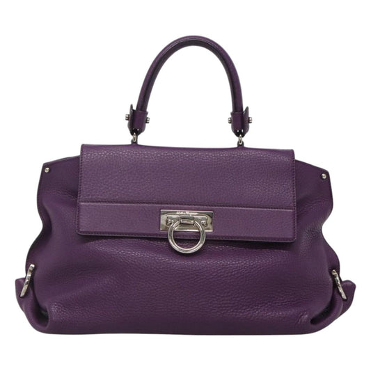 Salvatore Ferragamo Purple Leather Sofia