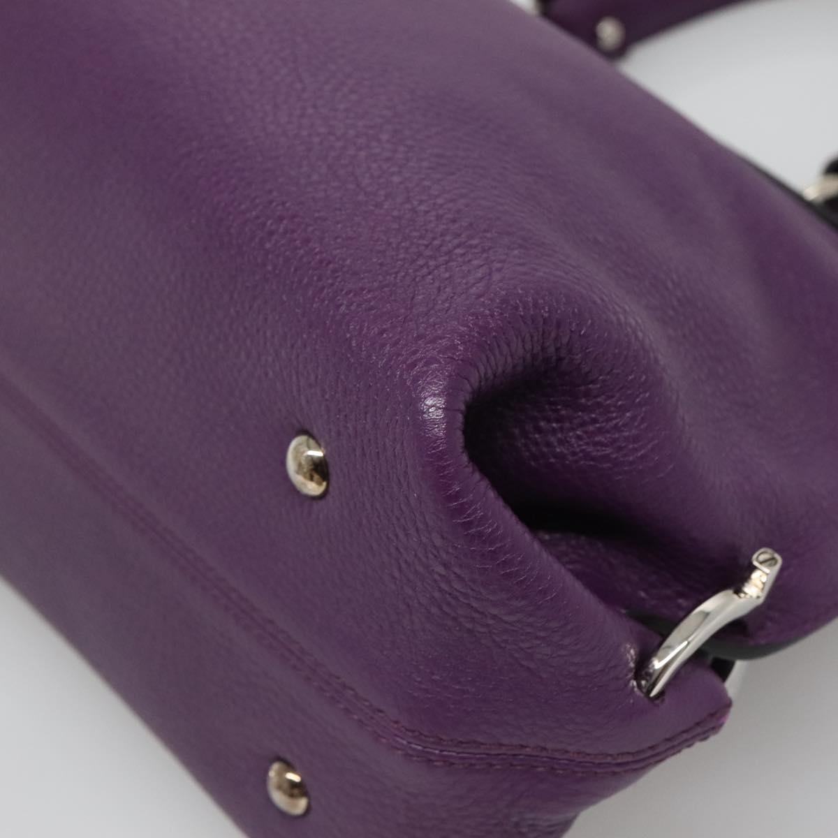 Salvatore Ferragamo Purple Leather Sofia