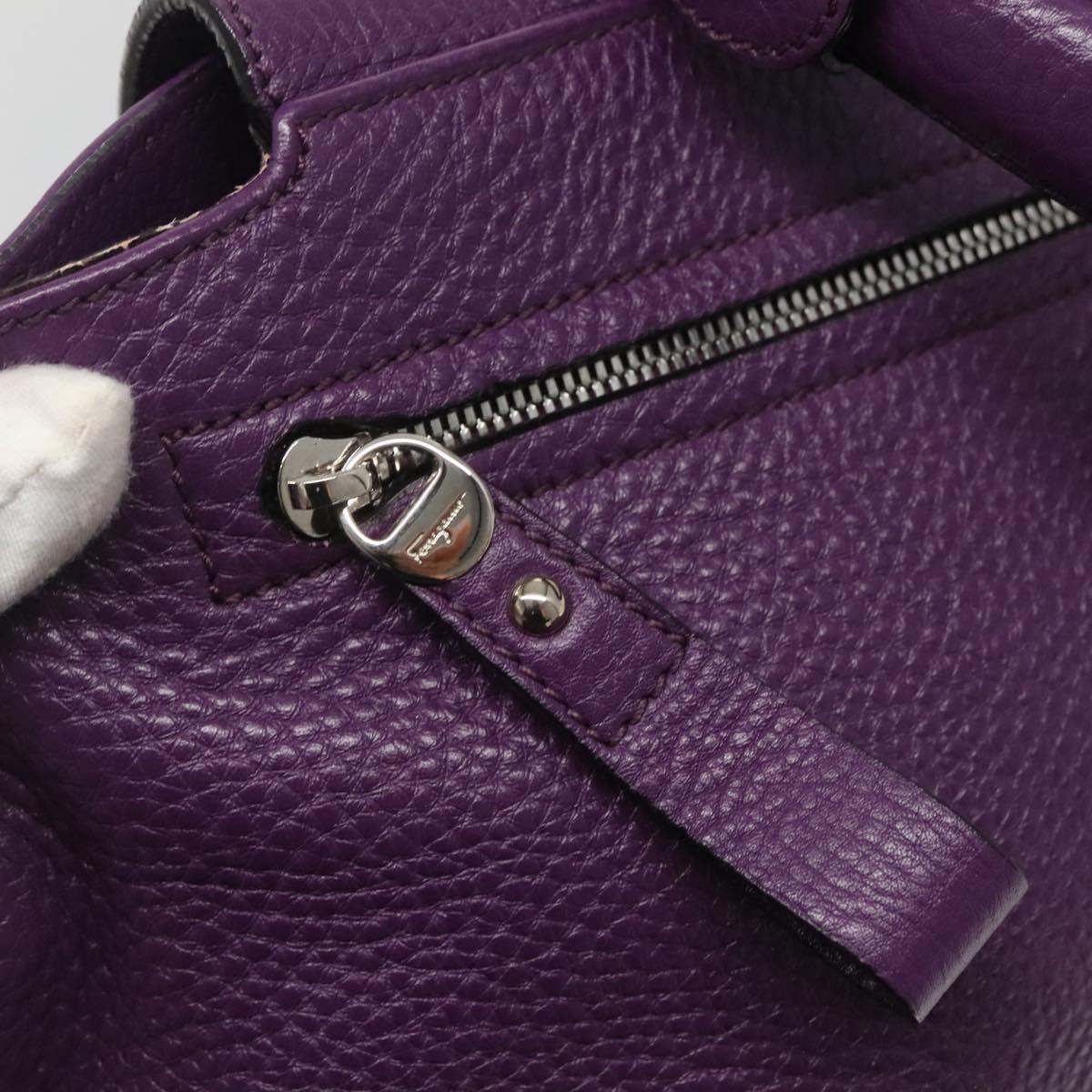Salvatore Ferragamo Purple Leather Sofia