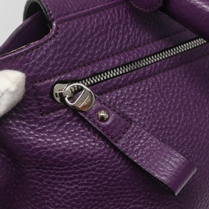 Salvatore Ferragamo Purple Leather Sofia