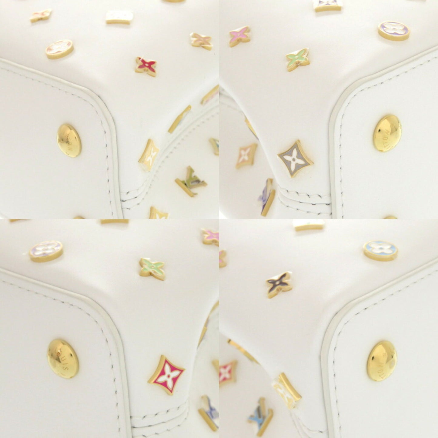 Louis Vuitton White Leather Capucines