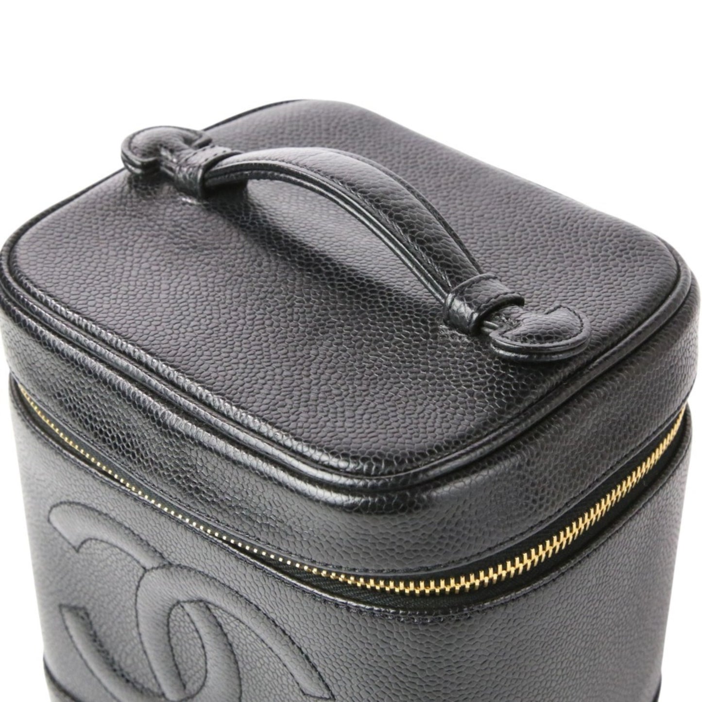 Chanel Black Leather Vanity