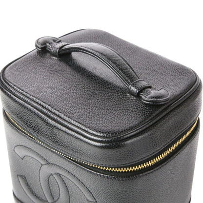 Chanel Black Leather Vanity