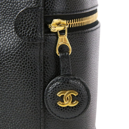 Chanel Black Leather Vanity