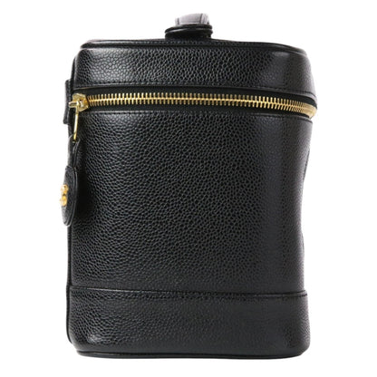 Chanel Black Leather Vanity