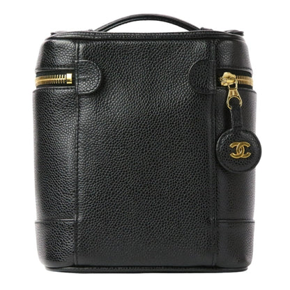Chanel Black Leather Vanity