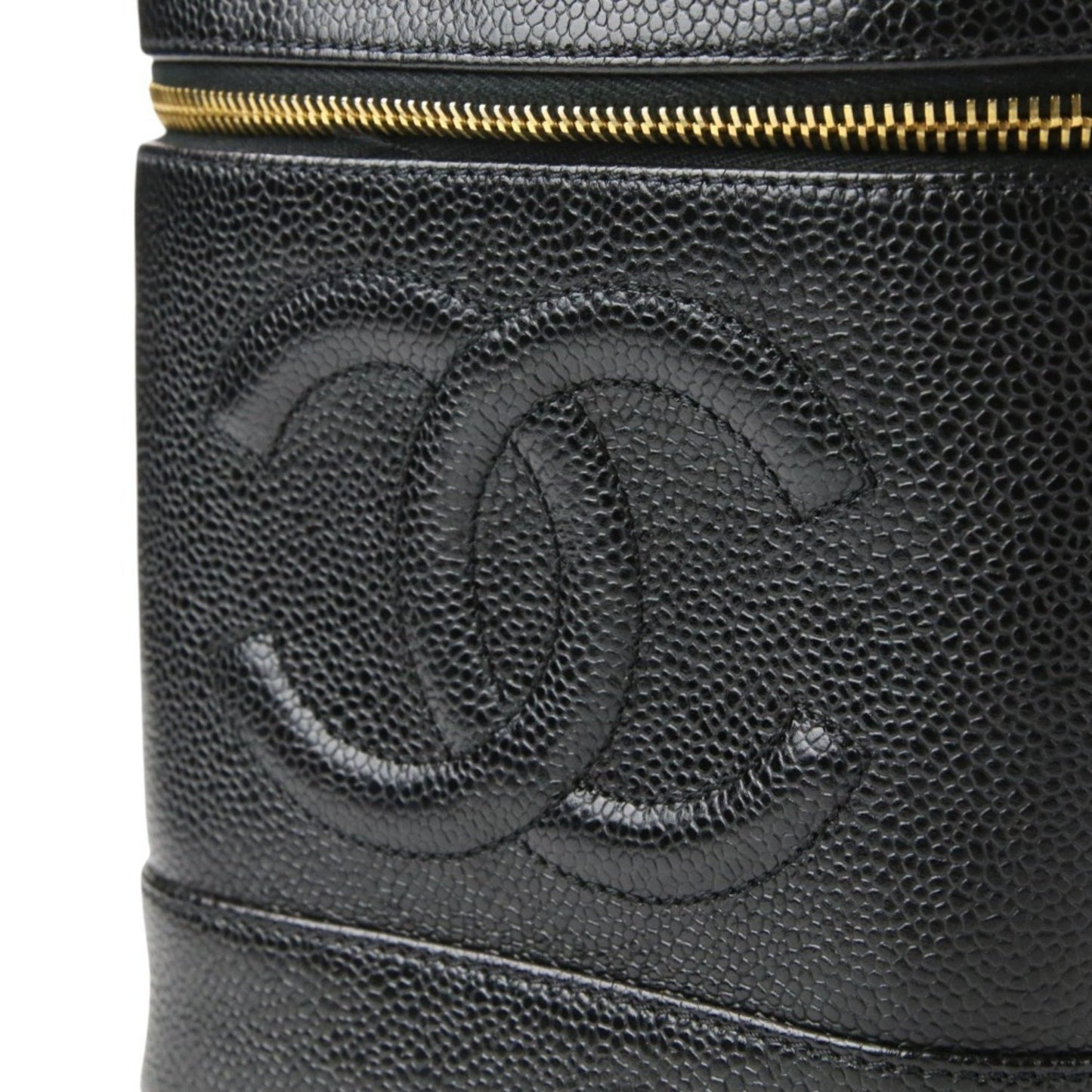 Chanel Black Leather Vanity