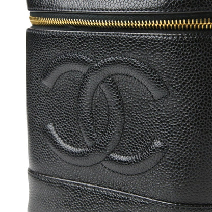 Chanel Black Leather Vanity