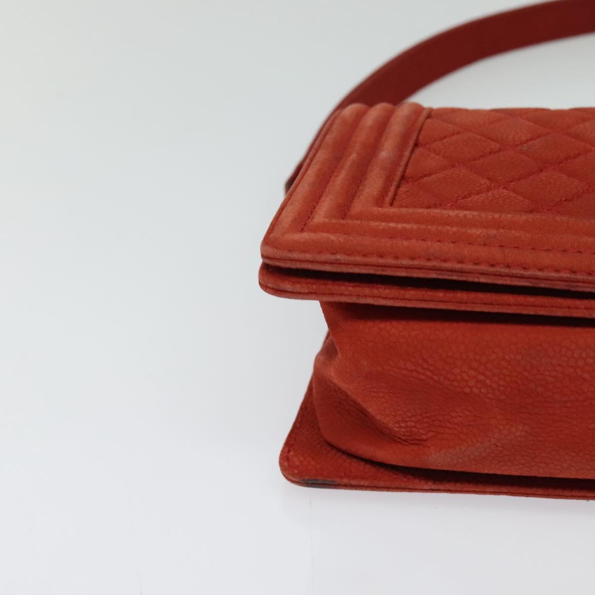 Chanel Red Leather Boy