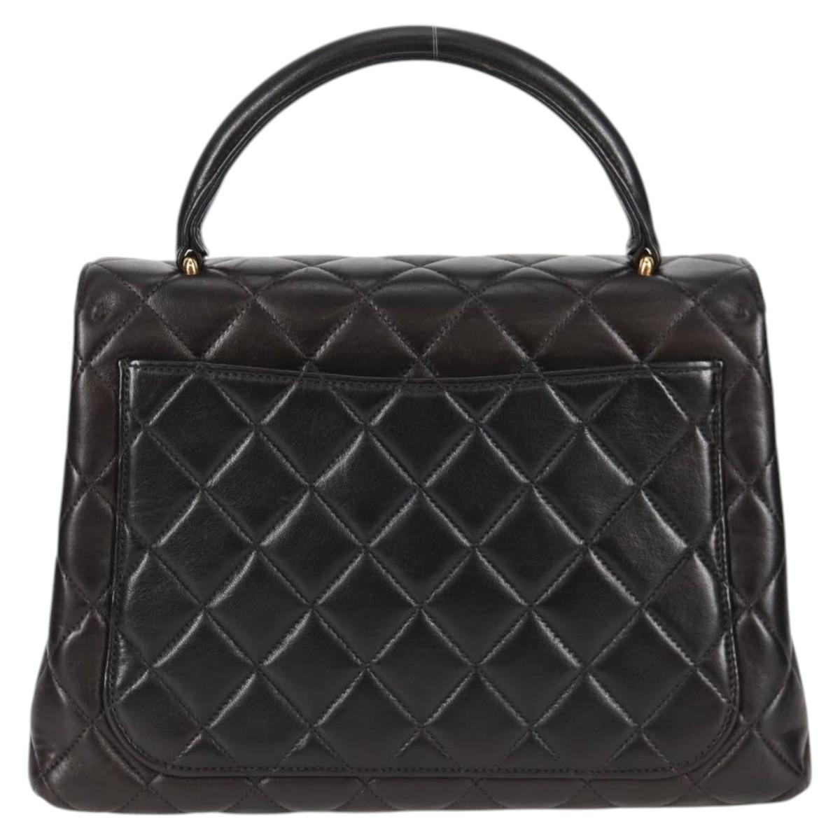 Chanel Black Leather Coco Handle