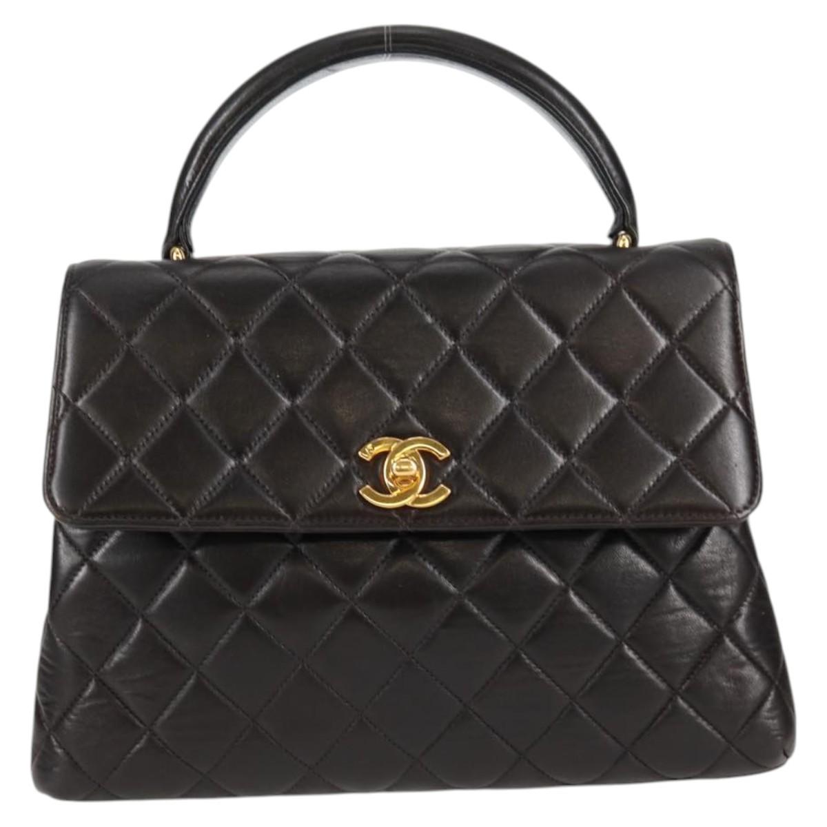 Chanel Black Leather Coco Handle