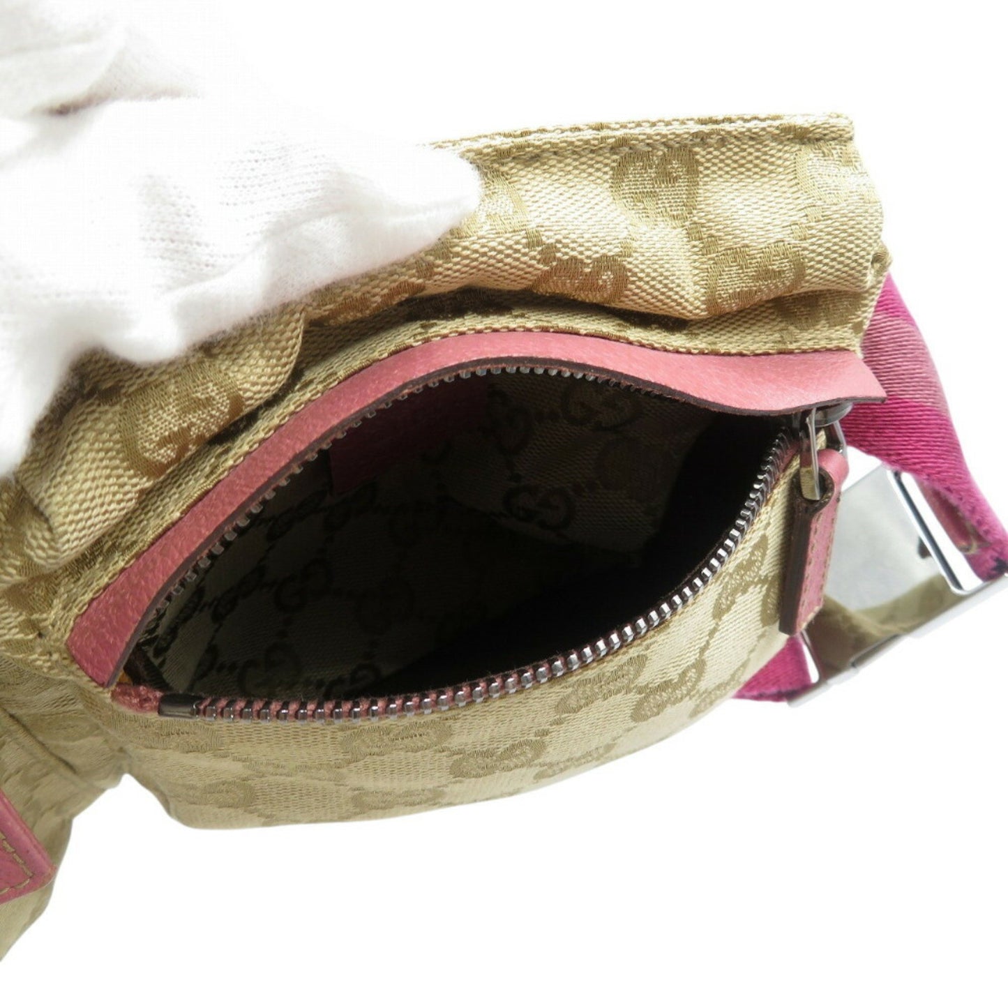 Gucci Brown Canvas Belt Bag
