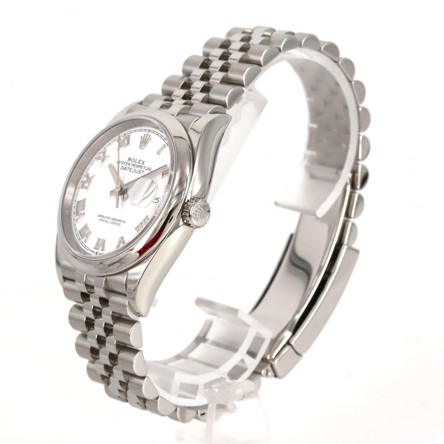 Rolex White Steel Datejust 36mm