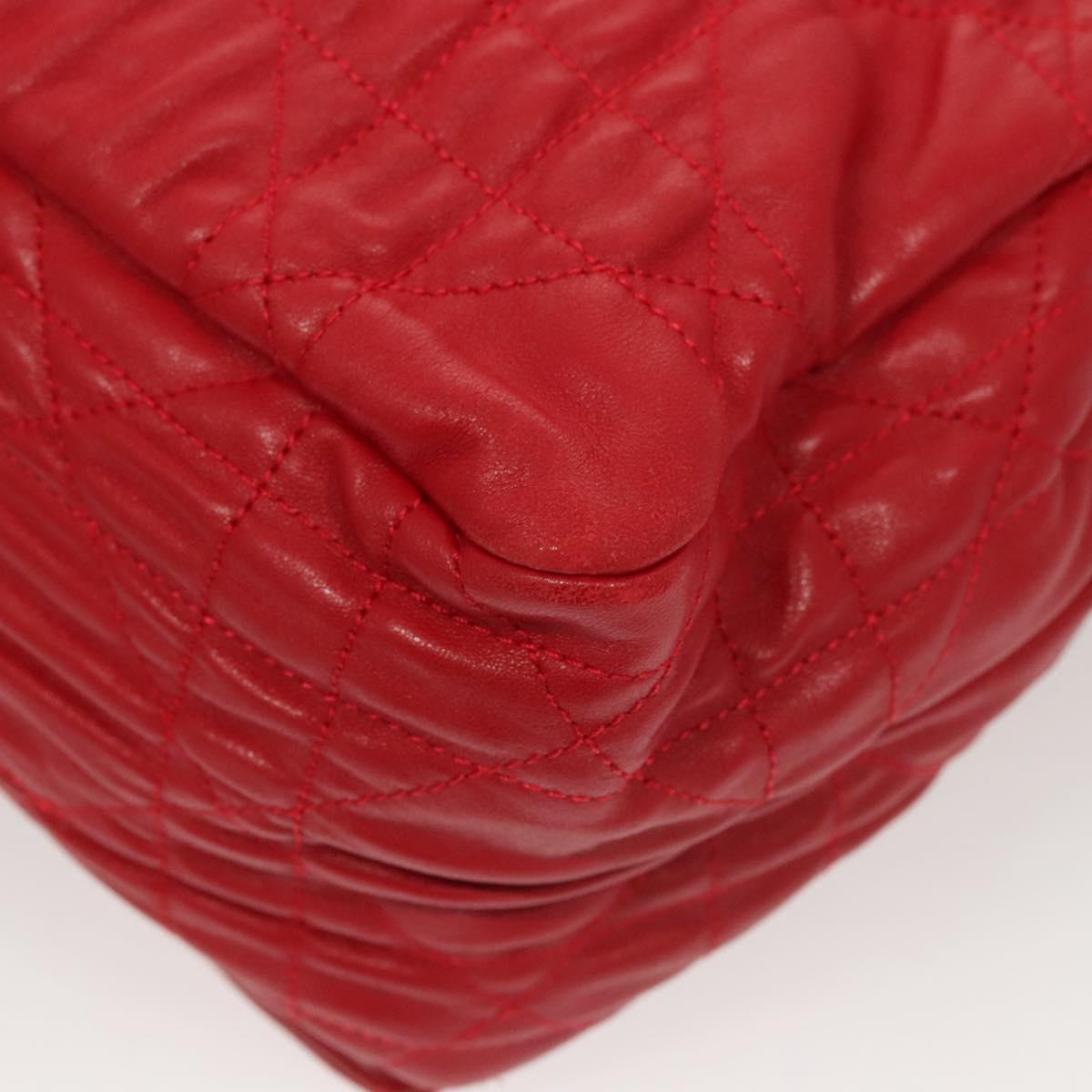 Dior Red Leather Cannage Lady